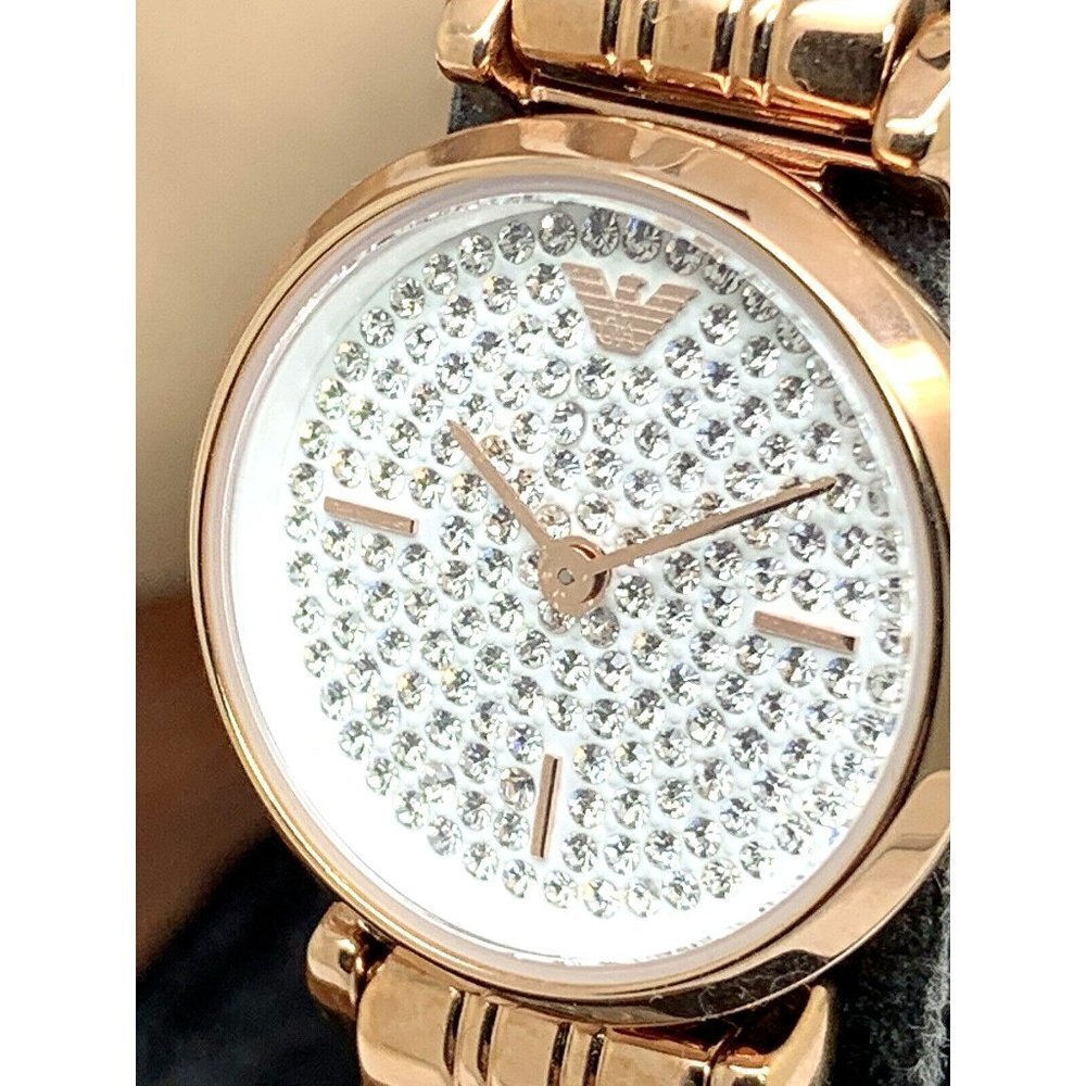 Emporio Armani Women's Watch AR11266 Rose Gold White Dial Petite 22mm